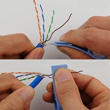 Sagrado Ağ Kablosu Çözme Aracı, CAT5/CAT5E/CAT6/CAT7 Teller Çifti Ayırıcı Araçları Için Tel Düzleştirici 3 Adet (Yurt Dışından)