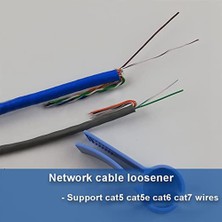 Sagrado Ağ Kablosu Çözme Aracı, CAT5/CAT5E/CAT6/CAT7 Teller Çifti Ayırıcı Araçları Için Tel Düzleştirici 3 Adet (Yurt Dışından)