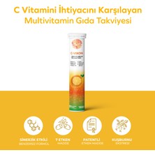 Negans C-Vixon 20 Tablet – Vitamin C, Vitamin B5, Selenyum, Çinko İçeren Multivitamin Gıda Takviyesi