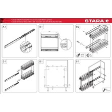 Starax S-2215-C Yandan Raylı Deterjanlık Şişelik Frenli Krom 25CM