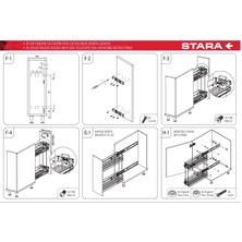 Starax S-2215-C Yandan Raylı Deterjanlık Şişelik Frenli Krom 25CM