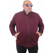 Moc Grande Mocgrande Büyük Beden Basic Mevsimlik Fermuarlı Sweatshirt 22750 Murdum