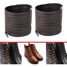 Kahverengi Mumlu Yassı  Bot Bağcığı Dayanıklı 150 Cm 1 Çift