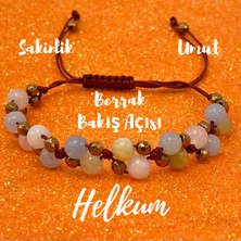 Yıldız Doğal Taş 6mm Ipli Helkum (Akuamarin Helidor Morganit ) Doğal Taş Bileklik - Ayarlanabilir Ölçü