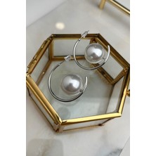Modex Incili Halka Küpe (Ölçü:3 Cm)