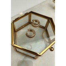 Modex Tırtıklı Yuvarlak Halka Küpe(Iç Çapı 1cm)