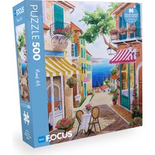 Blue Focus 500 Parça Puzzle - Beautıful Coastal Town (Güzel Sahil Kasabası)