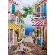 Blue Focus 500 Parça Puzzle - Beautıful Coastal Town (Güzel Sahil Kasabası)