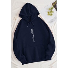 Uygun Tarz Siyah Saturn Sweatshirt