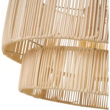 Elzey Home Rattan Dekoratif Sarkıt Avize 40X26 cm Naturel