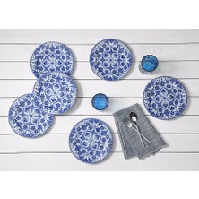 Porland Hüma Mavi 6lı 20CM Düz Tabak