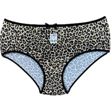 Miss Blue Moon Yüksek Bel Leopar Baskılı Bato Katlanır 3'lü Külot 5000-2