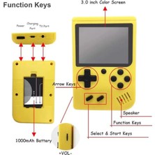 Qasul Sup Taşınabilir 400 Oyunlu Mini Atari 2 Kişilik Oyun Konsolu Retro Klasik Oyun Makinesi Oyunkonsolu