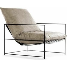 Dopa Berjer Tekli Koltuk Portatif Modern Berjer Metal Iskeletli Berjer