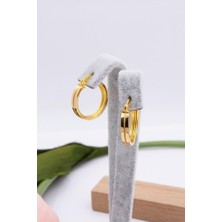 Latif Kuyumcu 22 Ayar Altın Küpe Iki Sıra Düz Halka Kadın Küpe LKKP1193