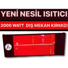 Halojen Dış Mekan Isıtıcı Kırmızı Renk