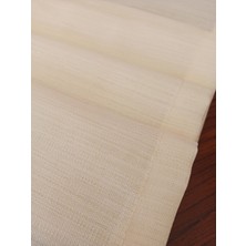 Zeren Home Polyester Keten Simli Runner Krem 40X150CM