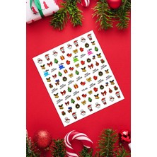 BP Tattoo Merry Christmas Nail Art Kadın Sticker Tırnak Dövmesi