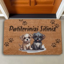 Valerine Life Sevimli Yavru Köpekler Patilerinizi Silin Kapı Önü Paspası 45X70CM