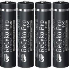 Gp Recyko Pro Ince Aaa 800 Mah 4lü Şarjlı Pil GP85AAAHCB-2EB4 (GPRHCH83B205)