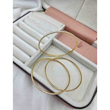 Mavi Deniz Accesories Çelik Bileklik Çelik Ajda Bilezik 3lü Taşlı Bilezik Çelik Bilezik