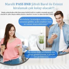 Alan Şanslı Marelli Pass Bnb Air Bnb Fonksiyonlu Şifreli Çelik Kapı Kilidi Kapı Göbeği