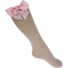 Secret Moda Orietta Daymod Fiyonk Aksesuarlı 120 Den Çocuk Dizaltı Çorap 2 5 Yaş Pembe