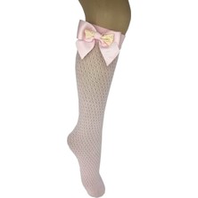 Secret Moda Romina Kurdele Aksesuarlı Çocuk Dizaltı Çorap Pembe