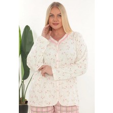 Etoile Battal Pamuklu Önden Düğmeli Kadın Pijama Takımı