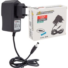 XML Dünyası Powermaster PM-8118 12 Volt - 1 Amper 5.5*2.5 Uçlu Plastik Kasa Priz Tipi Adaptör