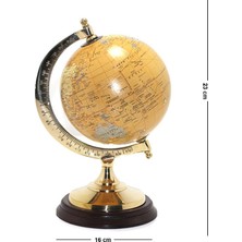 Hediye Sandalı Pirinç Dünya Küre 23 cm