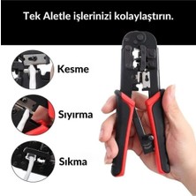 SNA Telefon Pensesi Network RJ45 RJ11 RJ12 Kablo Sıkma Kesme Sıyırma Pense