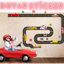 Etiketçi Paşa Trafik Levhaları, Araçlar ve Yollar Çocuk Odası Duvar Sticker Set