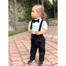 Ares Kids Fashion Salopet Takım Gömlek Papyon ve Salopet