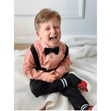 Ares Kids Fashion Salopet Takım Gömlek Papyon ve Salopet