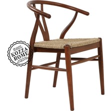 Kozza Home Dublin Hasırlı Sandalye Ceviz