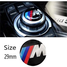 İdeal Aksesuar Bmw Joystick Konsol Arma Logo Bmw M Logo 29MM(2.9CM) Joystick Logo