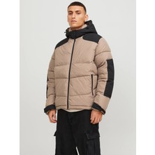 Jack & Jones Kapüşonlu Vizon-Black Erkek Mont 12214648