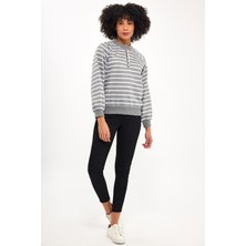 Alexander Gardi Düğmeli Reglan Kol Sweatshirt (B23-00164)