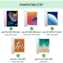 Apple Ipad 7. 8. 9. Nesil 10.2 Inç Uyumlu Tablet Klavyeli Kılıf Bluetooth Özellikli Kablosuz Kalem Bölmeli Wireless Q