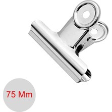 Gen-Of Round Clips 75 mm Metal Maşa Kıskaç 6 Adet (B2001)