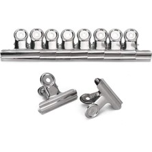 Gen-Of Round Clips 75 mm Metal Maşa Kıskaç 6 Adet (B2001)