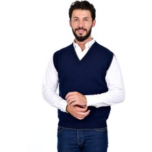 Kamalı Erkek Çelik Örgü Intersiye Kışlık Kalın Triko V Yaka Triko Örgü Tüylenmez Baba Süveter