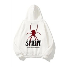Only Trendwear  Unisex Spirit Örümcek Sırt Baskılı Oversize Sweatshirt