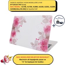 McStorey Macbook Pro Kılıf 13 inç M1-M2 A1706-08 A1989 A2159 A2251 A2289 A2338 ile Uyumlu Flower06NL