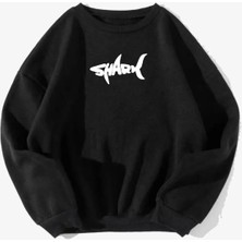 Only Trendwear  Unisex Shark Baskılı Oversize Sweatshirt