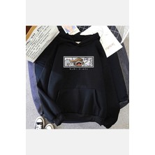 Populus Luffy Gear 5 Face Smiley Kapşonlu Sweatshirt