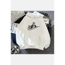 Populus Chain Saw Man Aki Kapşonlu Sweatshirt