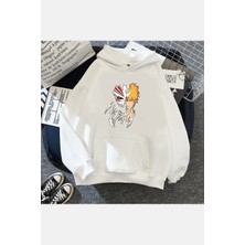 Populus Bleach Ichigo Hollow Siyah Kapşonlu Sweatshirt