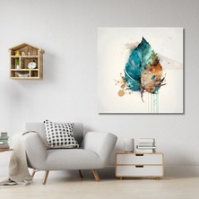 Gaagart Tekli Kare Kanvas Tablo Yüksek Kalite Soyut Yaprak Görseli